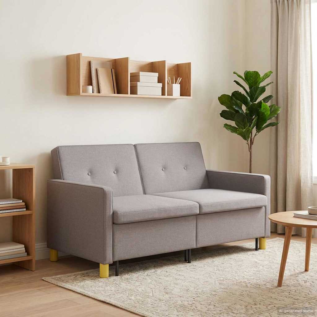 Uittrekbare Slaapbank Taupe Stof – afbeelding 4