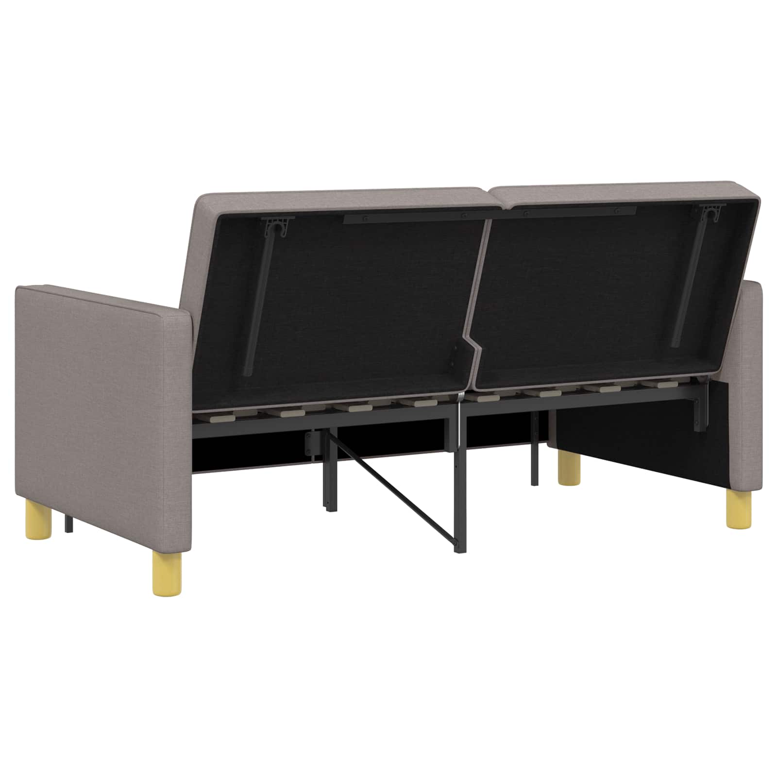 Uittrekbare Slaapbank Taupe Stof – afbeelding 9