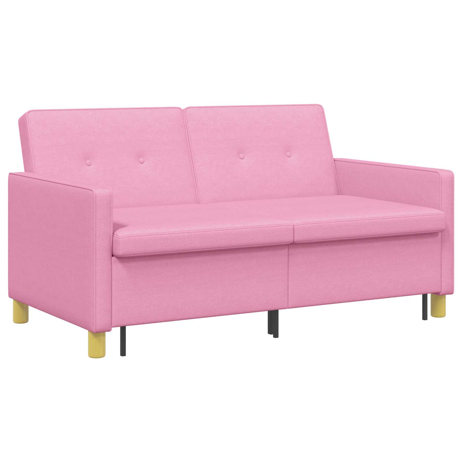 Uittrekbare Slaapbank Roze Stof – afbeelding 5
