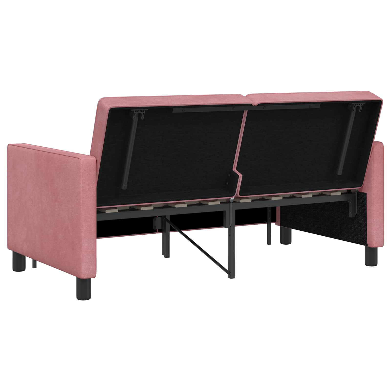 Slaapbank Roze Stof – afbeelding 9