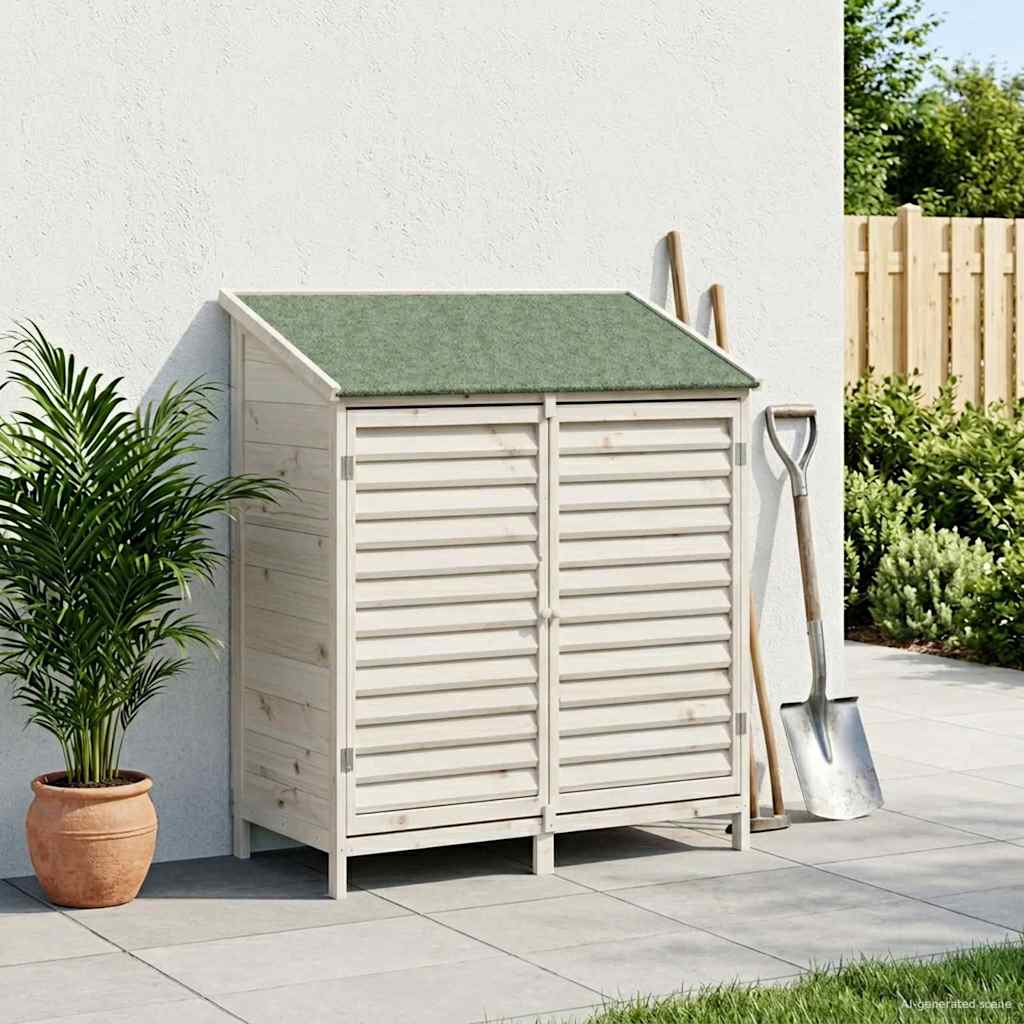 Tuinschuur Wit 106 x 56 x 113,5 cm Massief Vurenhout