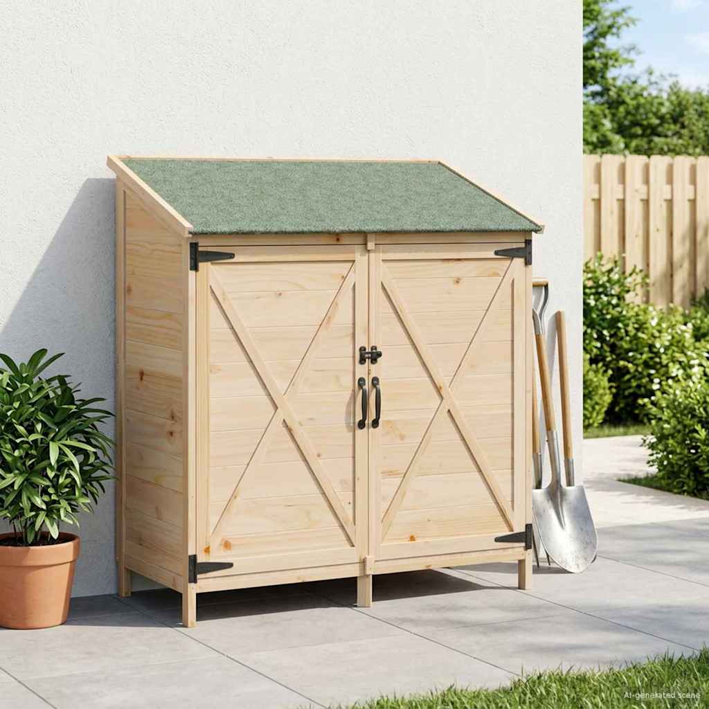 Tuinschuur Naturel 106 x 56 x 113,5 cm Bewerkt hout