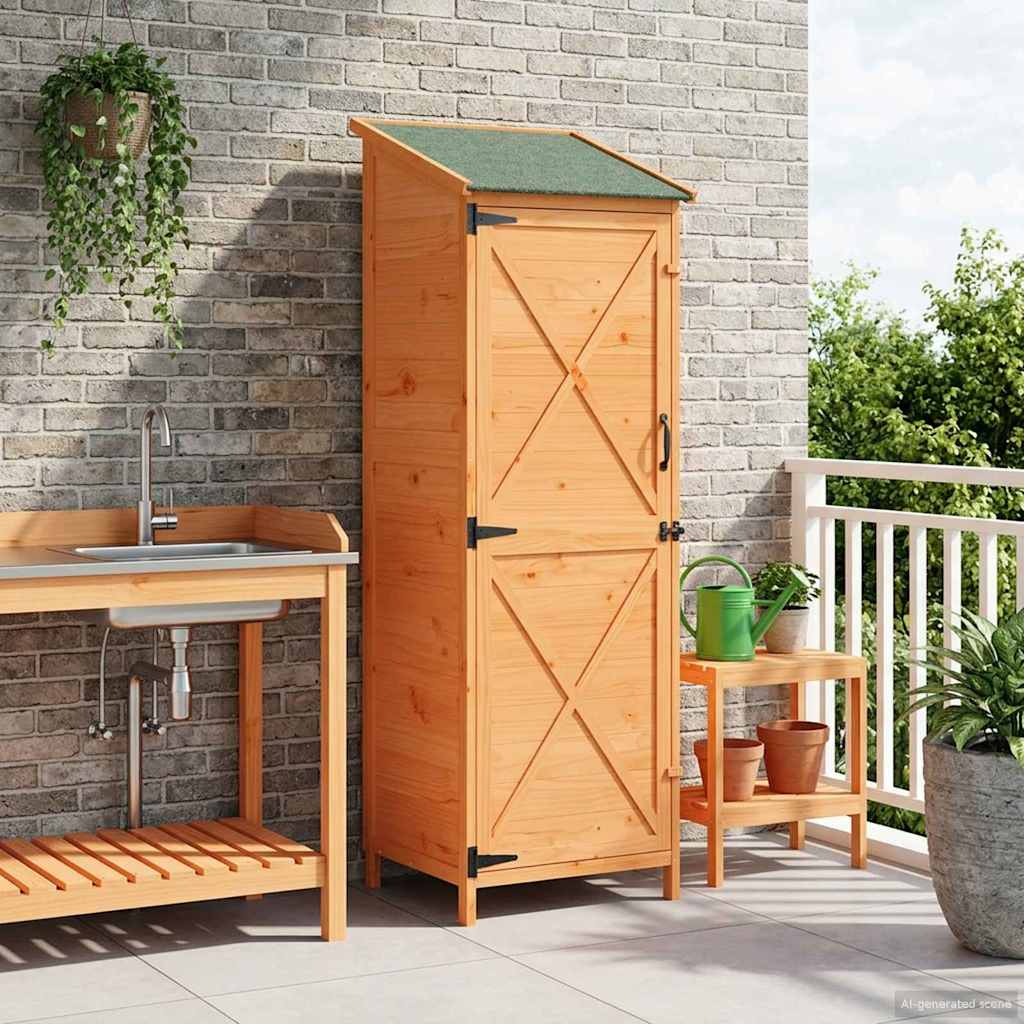 Tuinschuur Bruin 59,5 x 56 x 176,5 cm Bewerkt hout