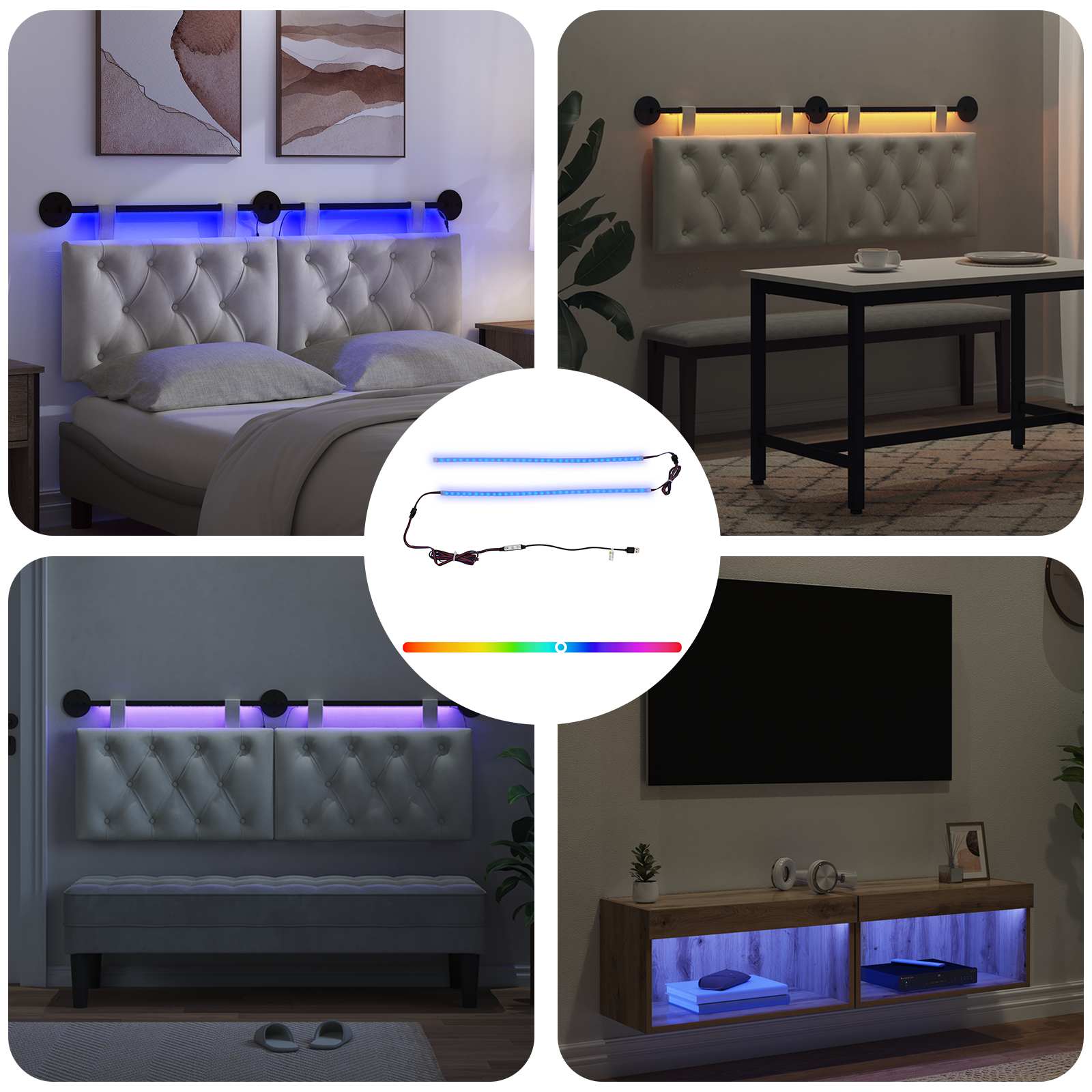 LED-strip 110 cm Meerkleurig PVC