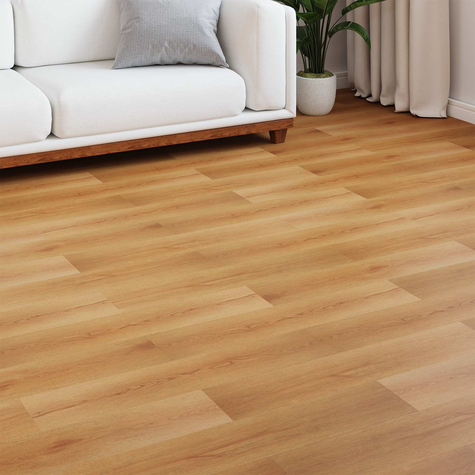 Laminaatvloer 15 pcs Licht Beige 101 x 20 x 0,8 cm Bewerkt hout