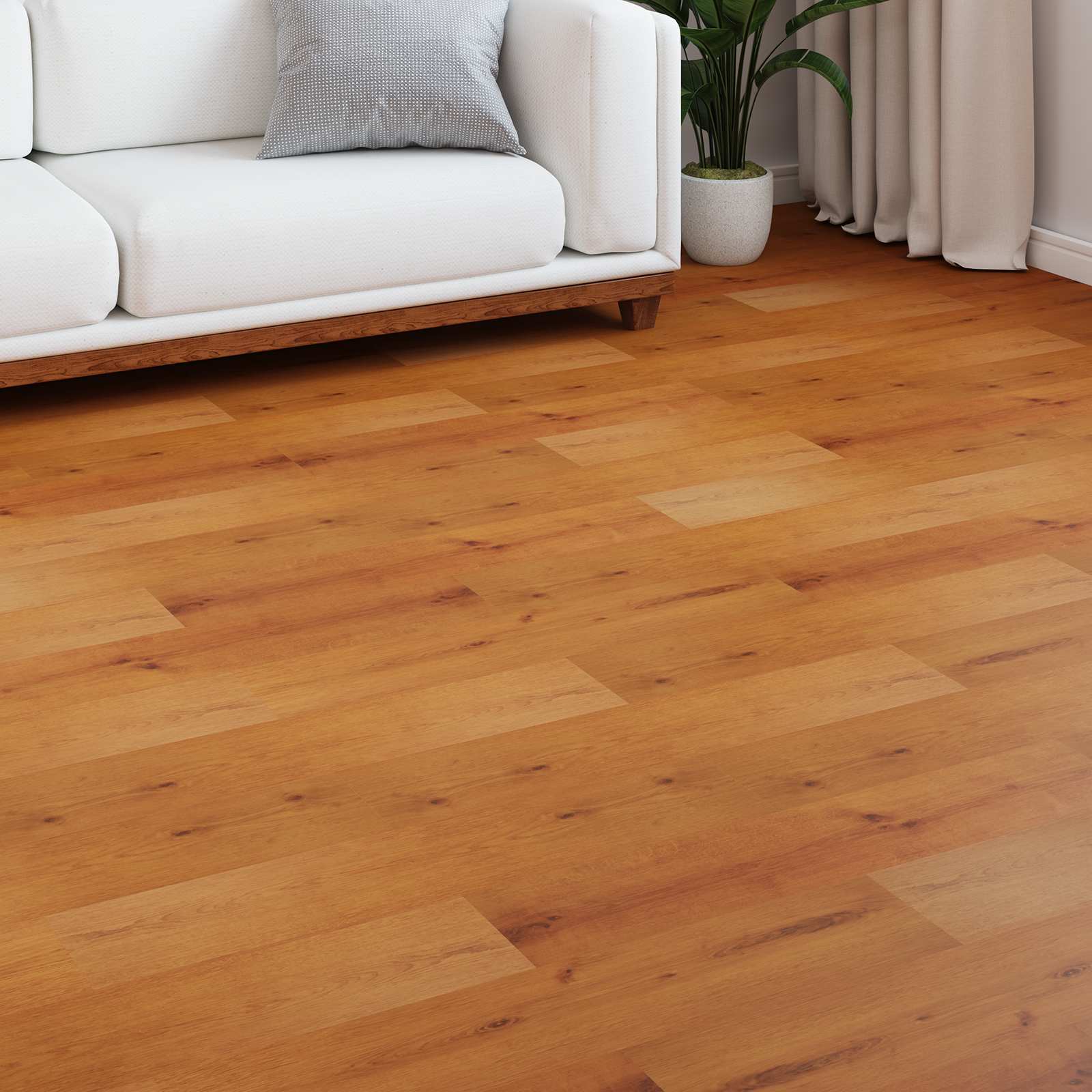 Laminaatvloer 15 pcs Zand Beige 101 x 20 x 0,8 cm Bewerkt hout