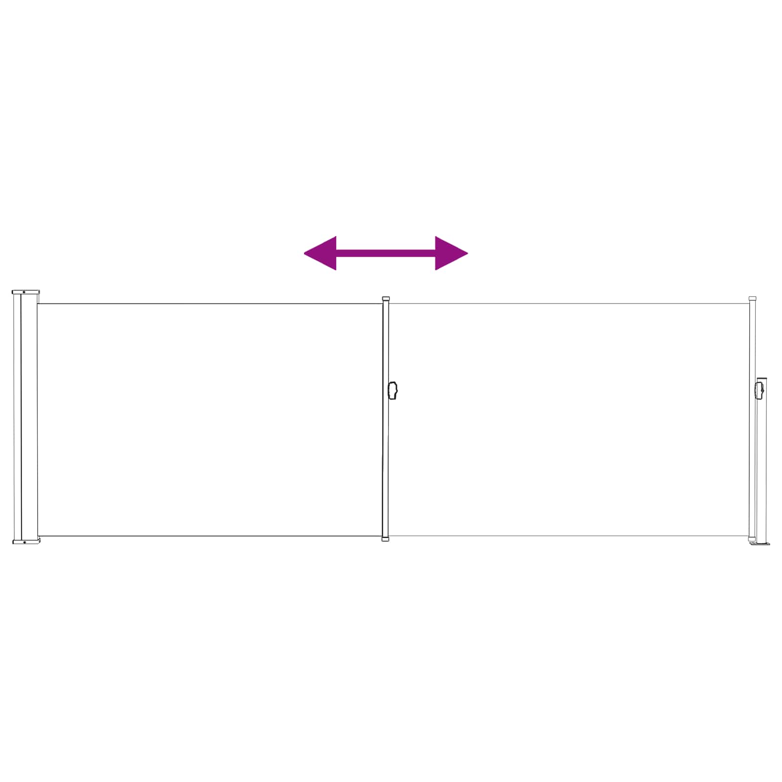 Uittrekbaar Zijscherm Beige 500 x 100 cm Polyester – afbeelding 6