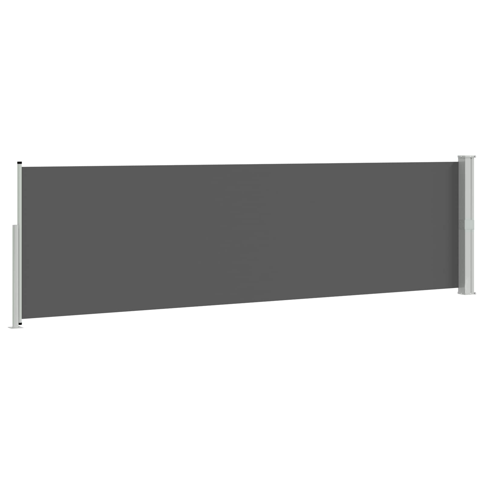 Uittrekbaar Zijscherm Antracietkleurig 600 x 117 cm Polyester – afbeelding 4