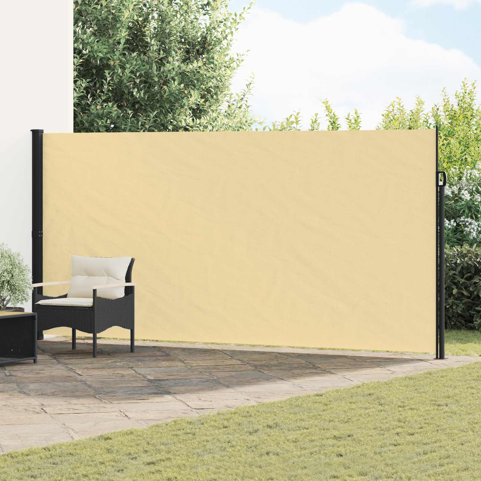 Uittrekbaar Zijscherm Zand 500 x 180 cm Polyester – afbeelding 1