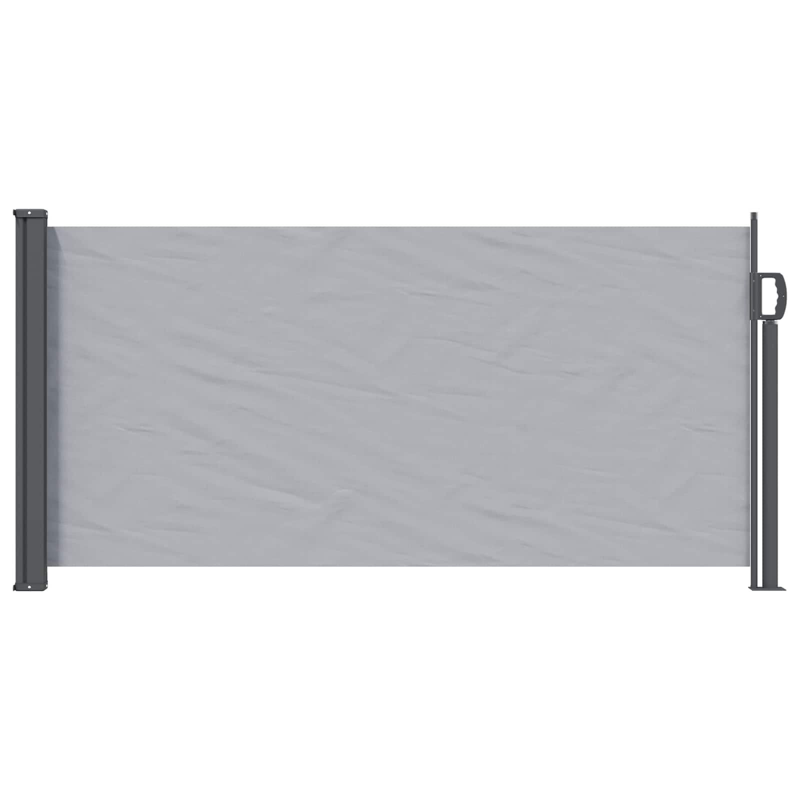 Uittrekbaar Zijscherm 300 x 100 cm Polyester Rechthoekig Grijs – afbeelding 1