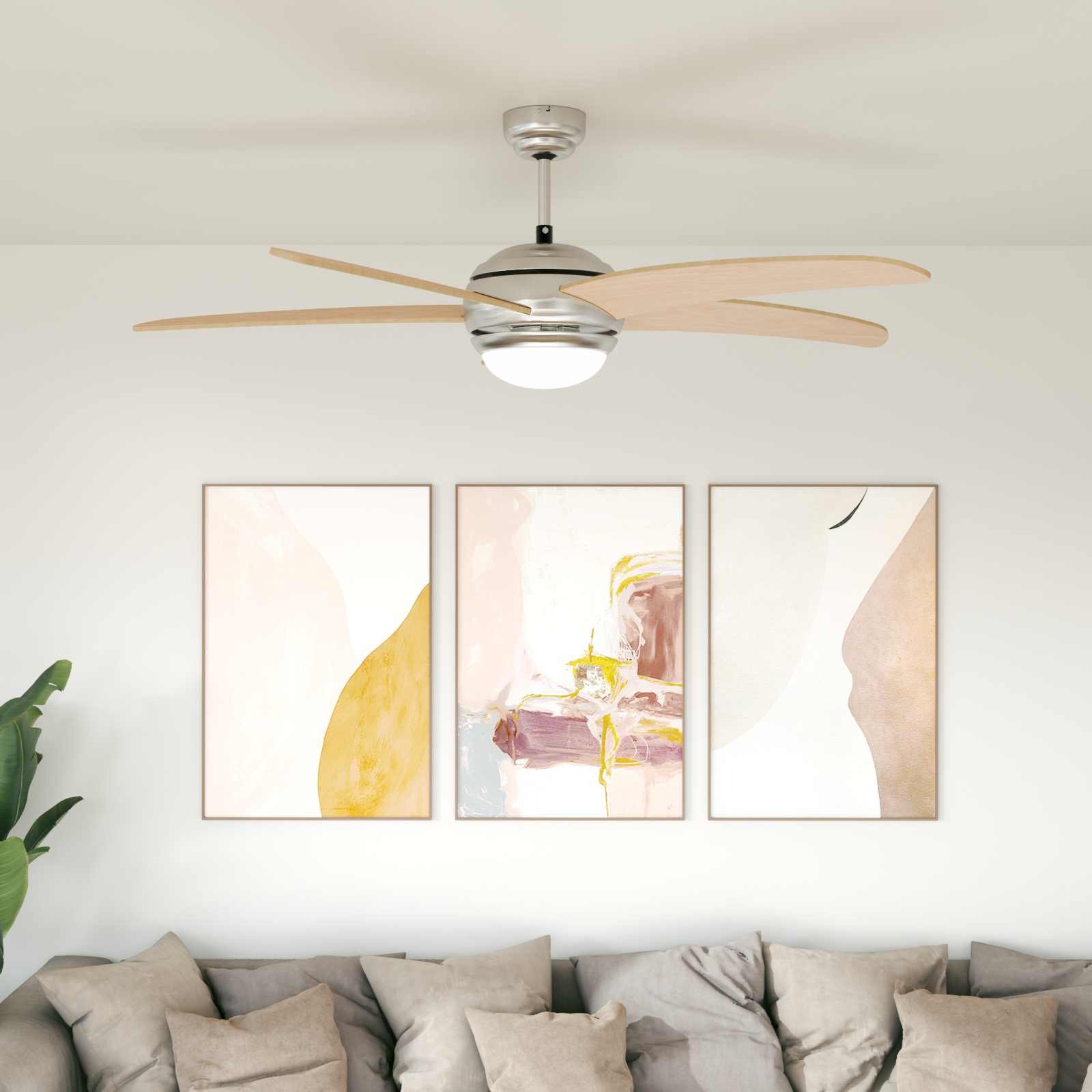 Plafondventilator met licht Ø 130 cm Sonoma