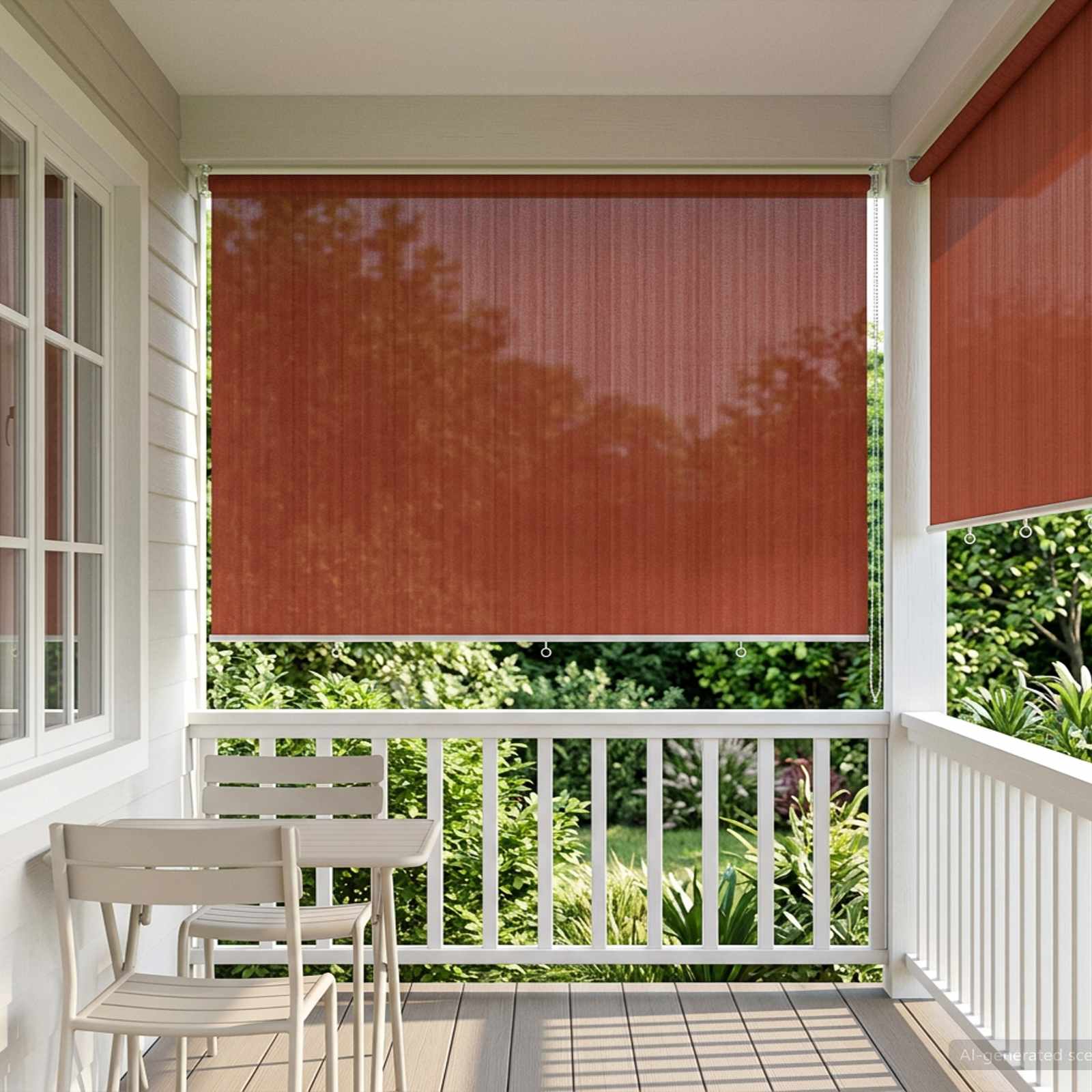 Buitenrolgordijn 90% UV-blok Terracotta 60 x 230 cm HDPE