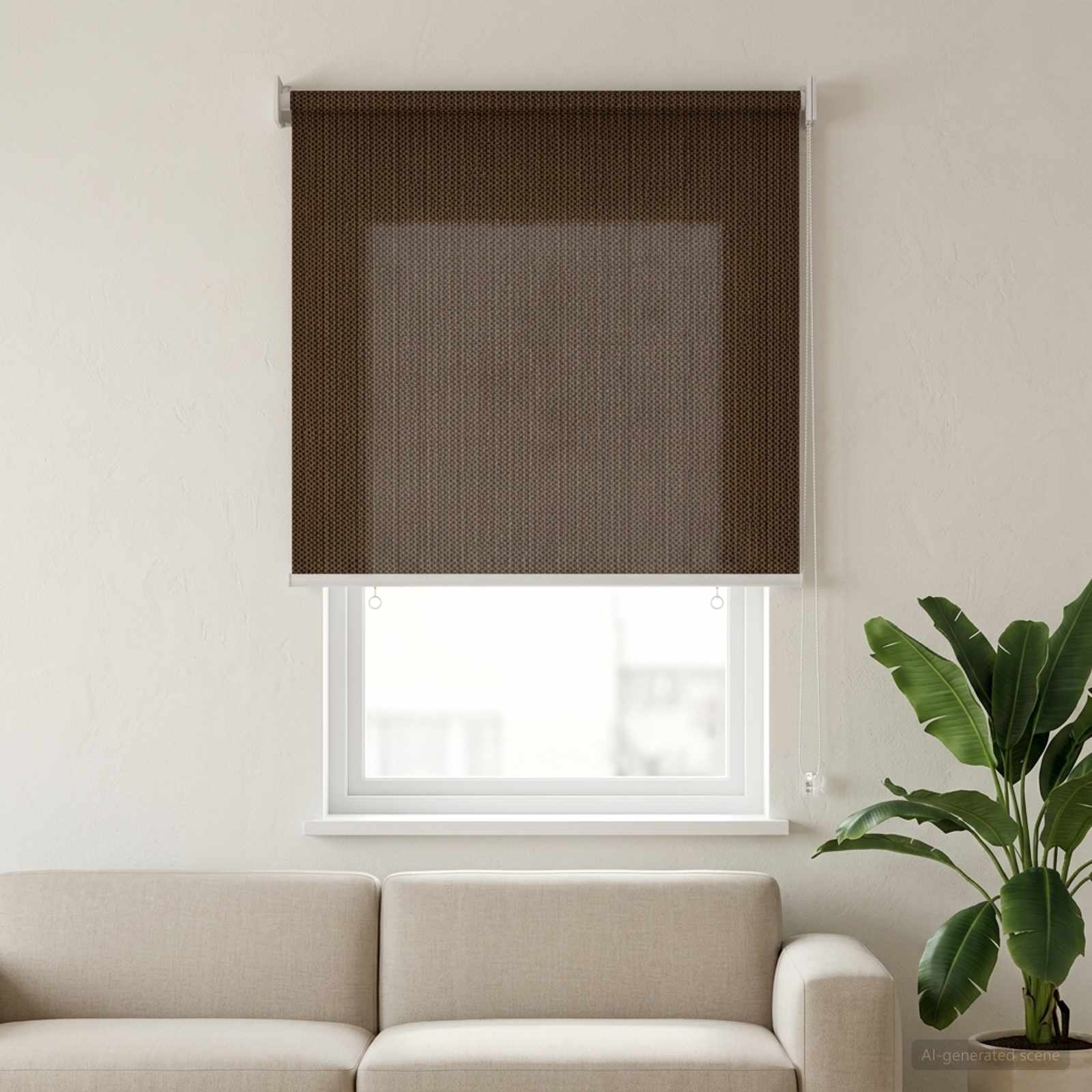 Buitenrolgordijn 90% UV-blok Bruin 60 x 140 cm HDPE