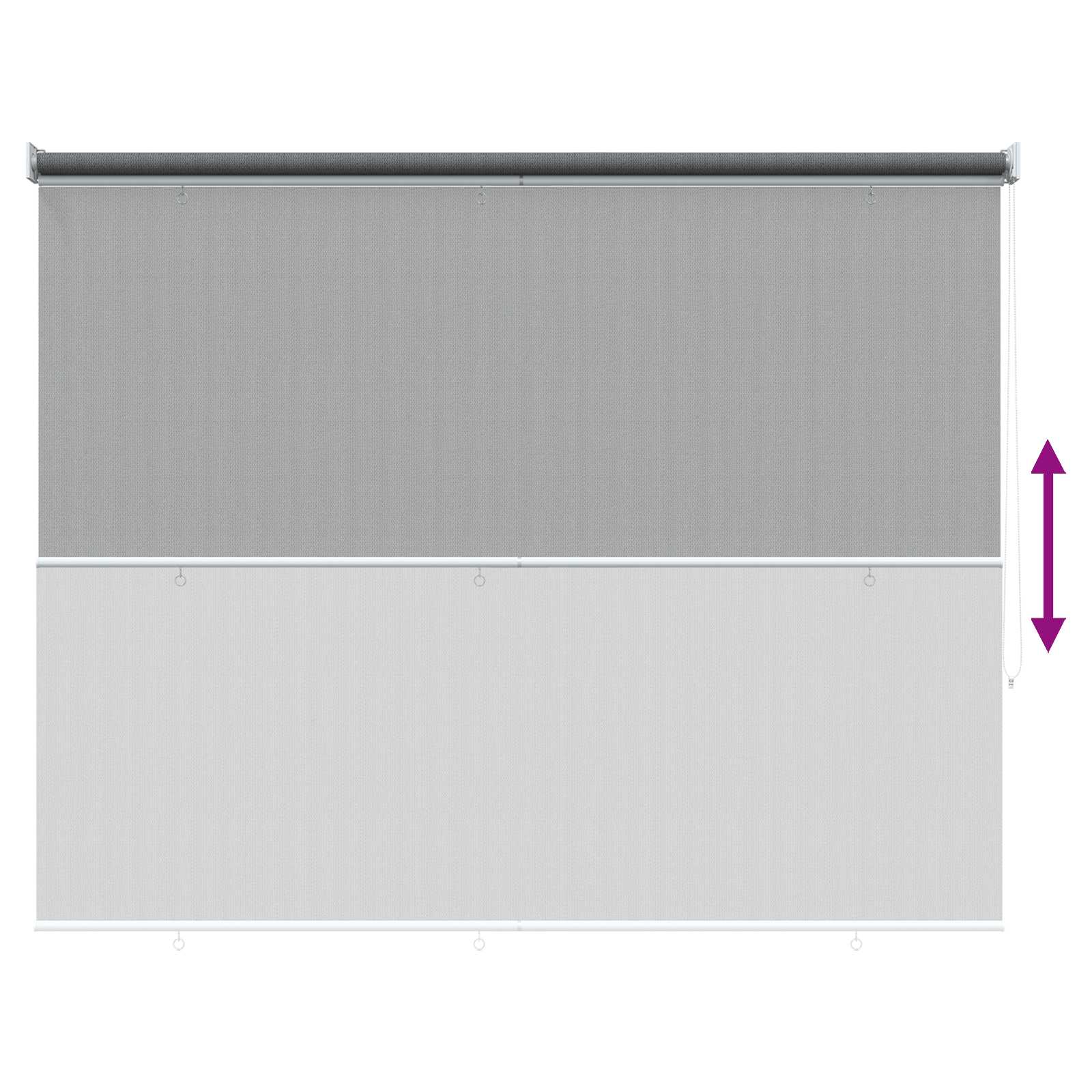 Buitenrolgordijn 90% UV-blok Lichtgrijs 180 x 140 cm HDPE – afbeelding 9