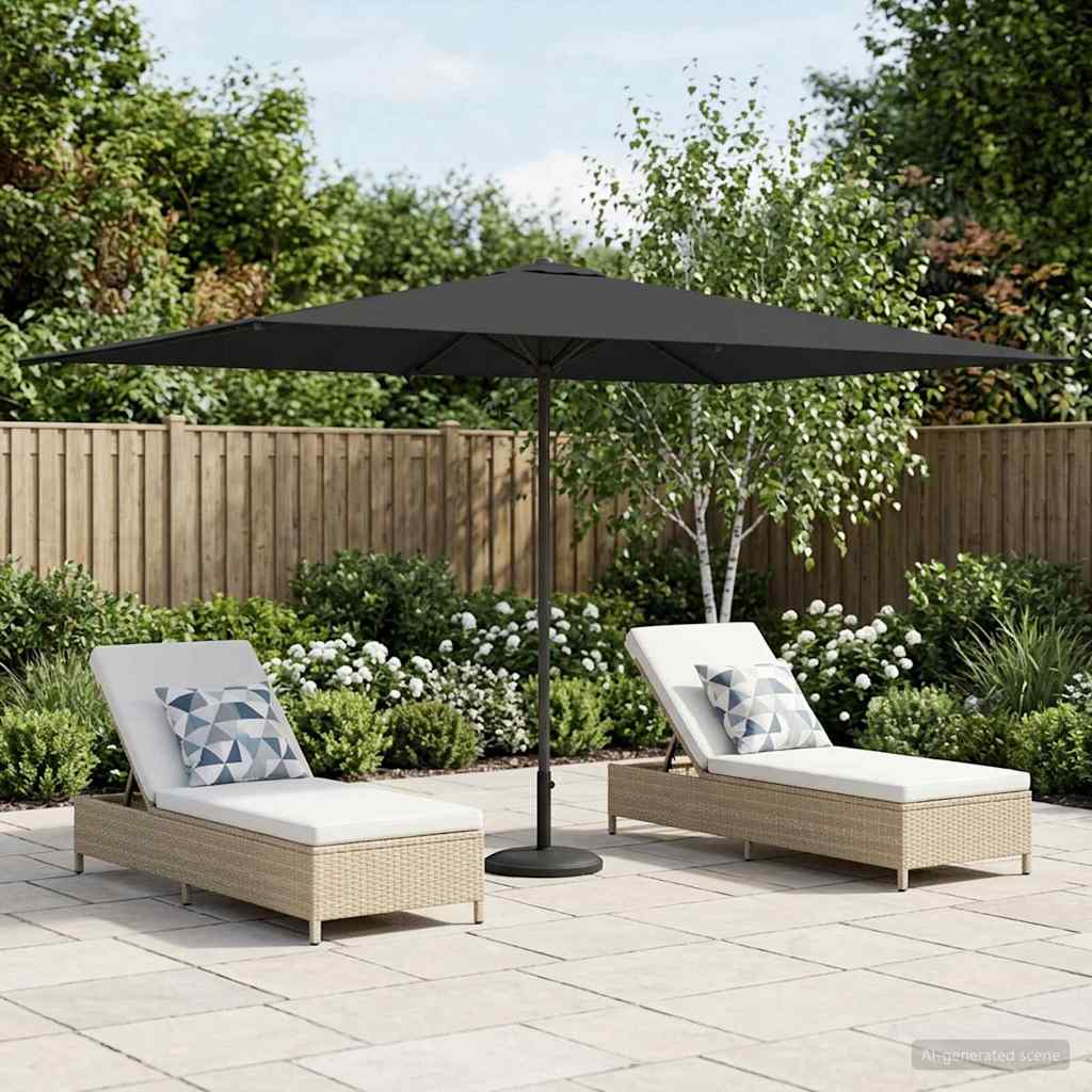 Tuinparasol 200 x 300 cm Polyester Rechthoekig Antracietkleurig