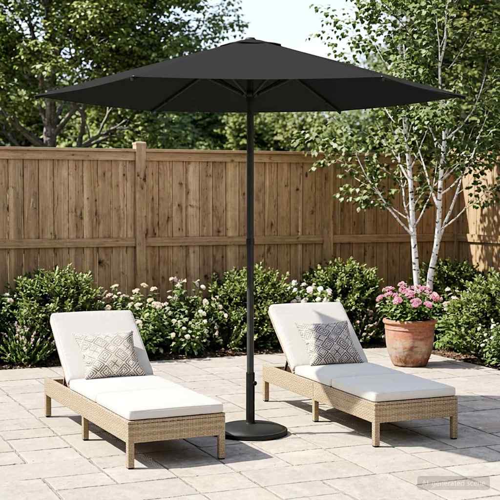 Tuinparasol 230 x 230 cm Polyester Rechthoekig Antracietkleurig