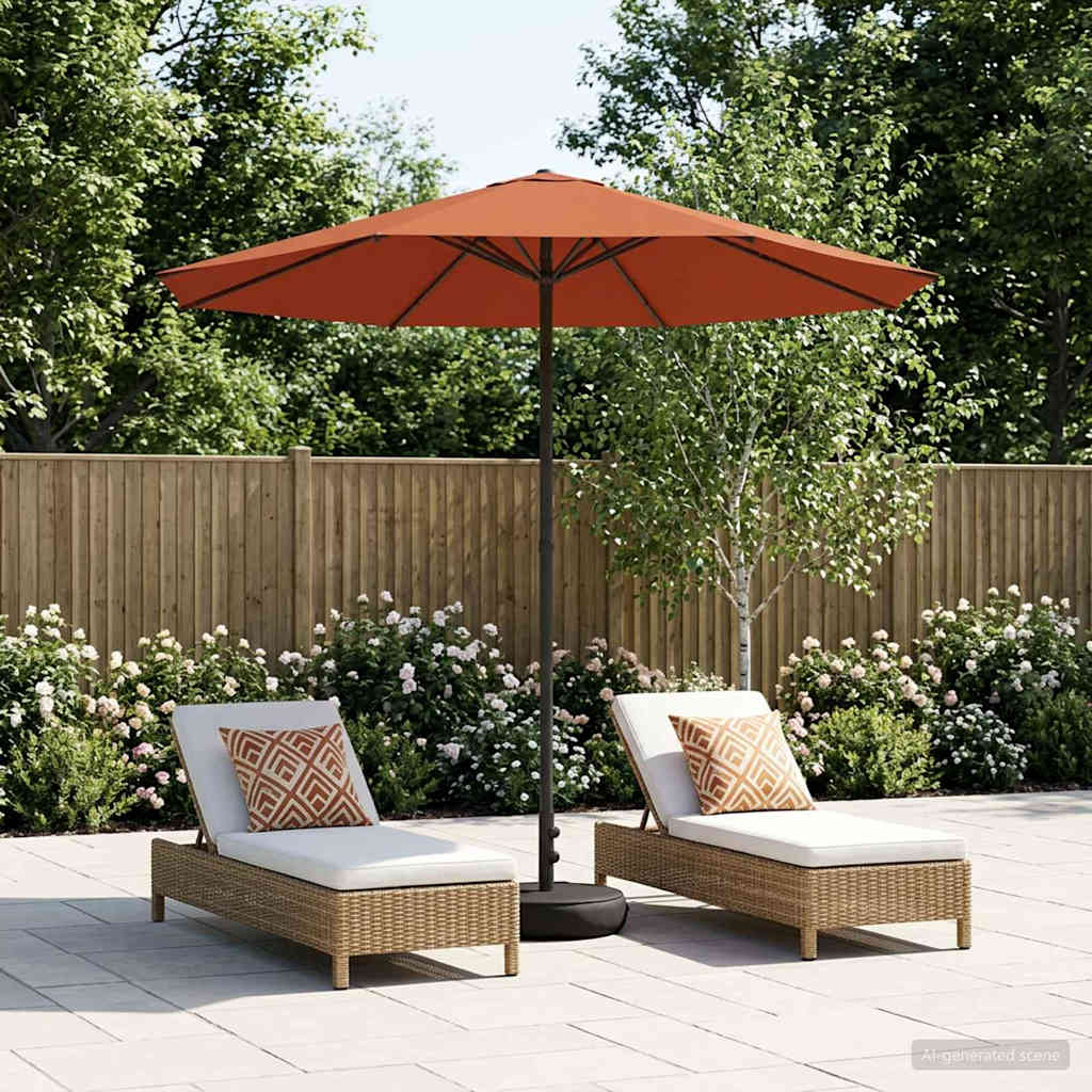 Tuinparasol met Basis 230 x 230 cm Polyester Rechthoekig – afbeelding 1