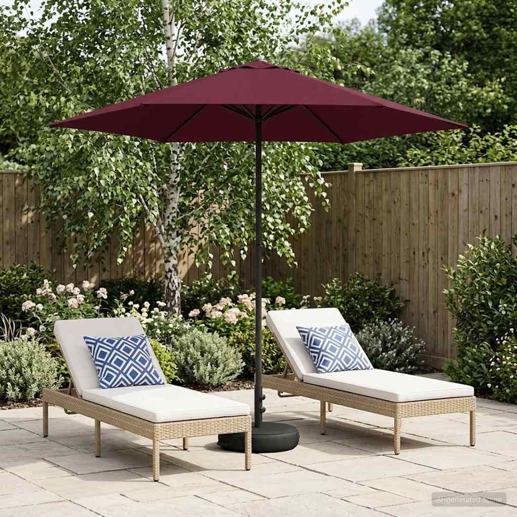 Tuinparasol met Basis 230 x 230 cm Polyester Rechthoekig – afbeelding 1