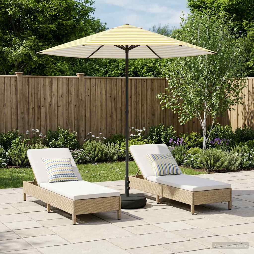 Tuinparasol met Basis 230 x 230 cm Polyester Rechthoekig