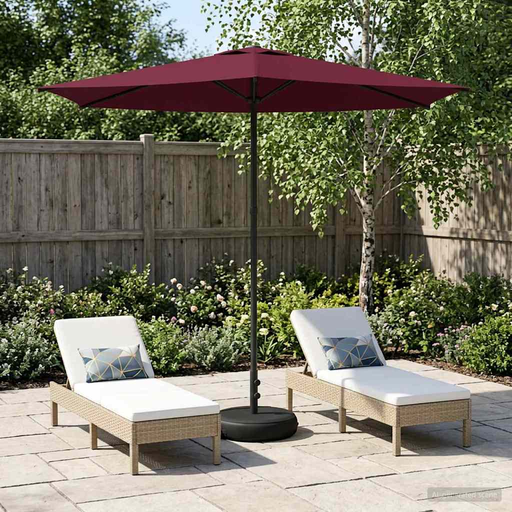Tuinparasol met Basis 270 x 270 cm Polyester Rechthoekig – afbeelding 1