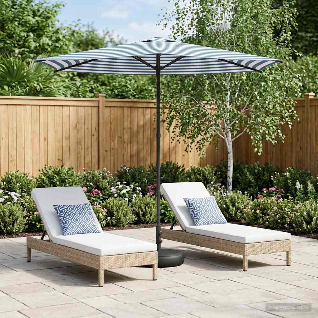 Tuinparasol met Basis 270 x 270 cm Polyester Rechthoekig