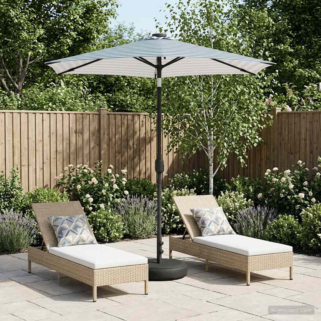 Tuinparasol met LED-lampen en voet 230 x 230 cm Polyester – afbeelding 1