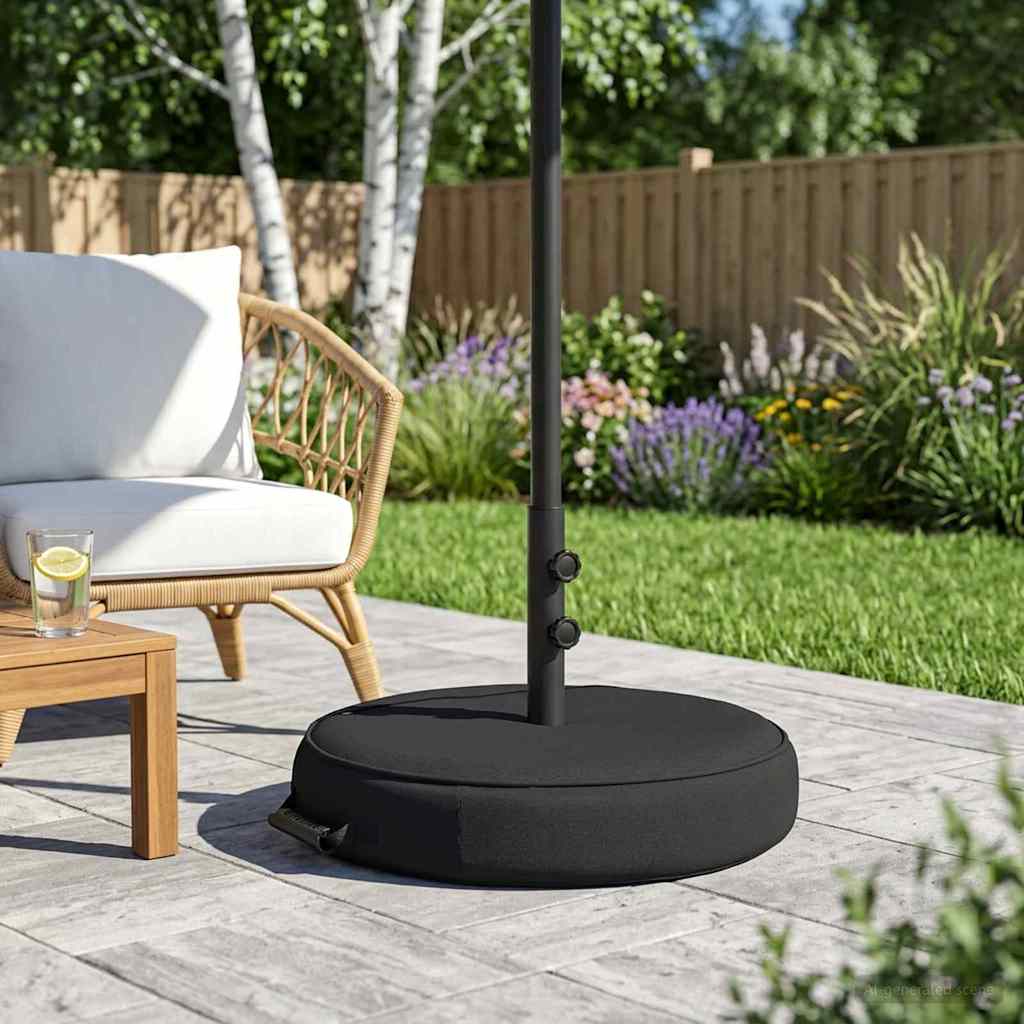 Patio Parasolvoet 53 x 53 x 40 cm Staal Zwart
