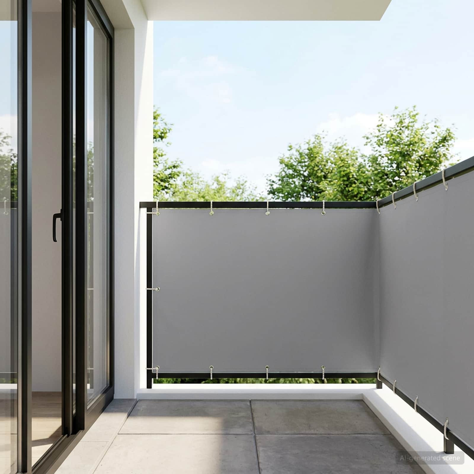 Balkon Privacy Scherm 150 x 600 cm Stof met PU-coating – afbeelding 1