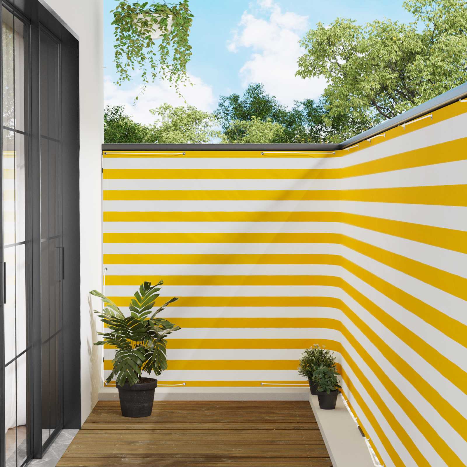Balkon Privacy Scherm 150 x 300 cm Stof met PU-coating