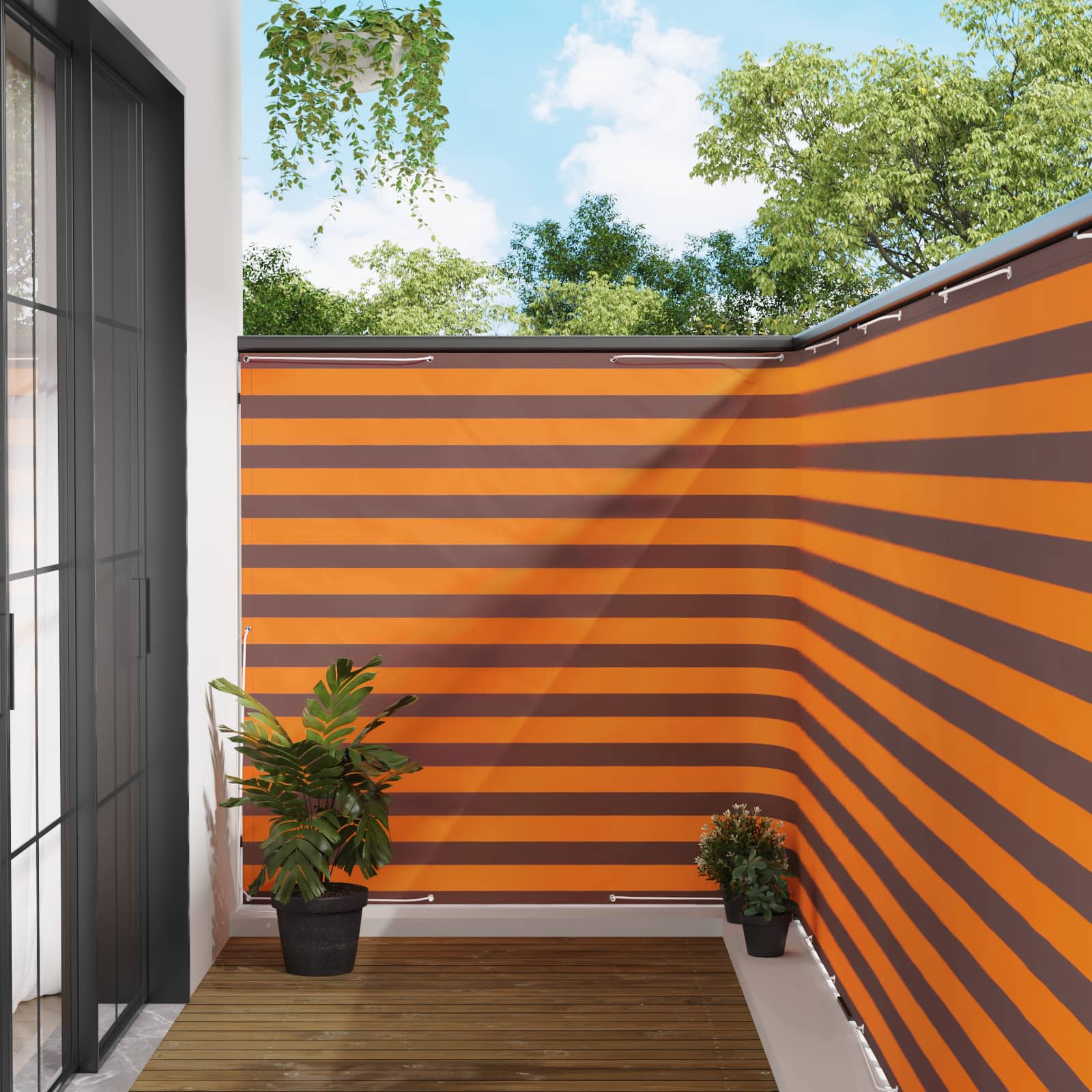 Balkon Privacy Scherm 150 x 600 cm Stof met PU-coating – afbeelding 1