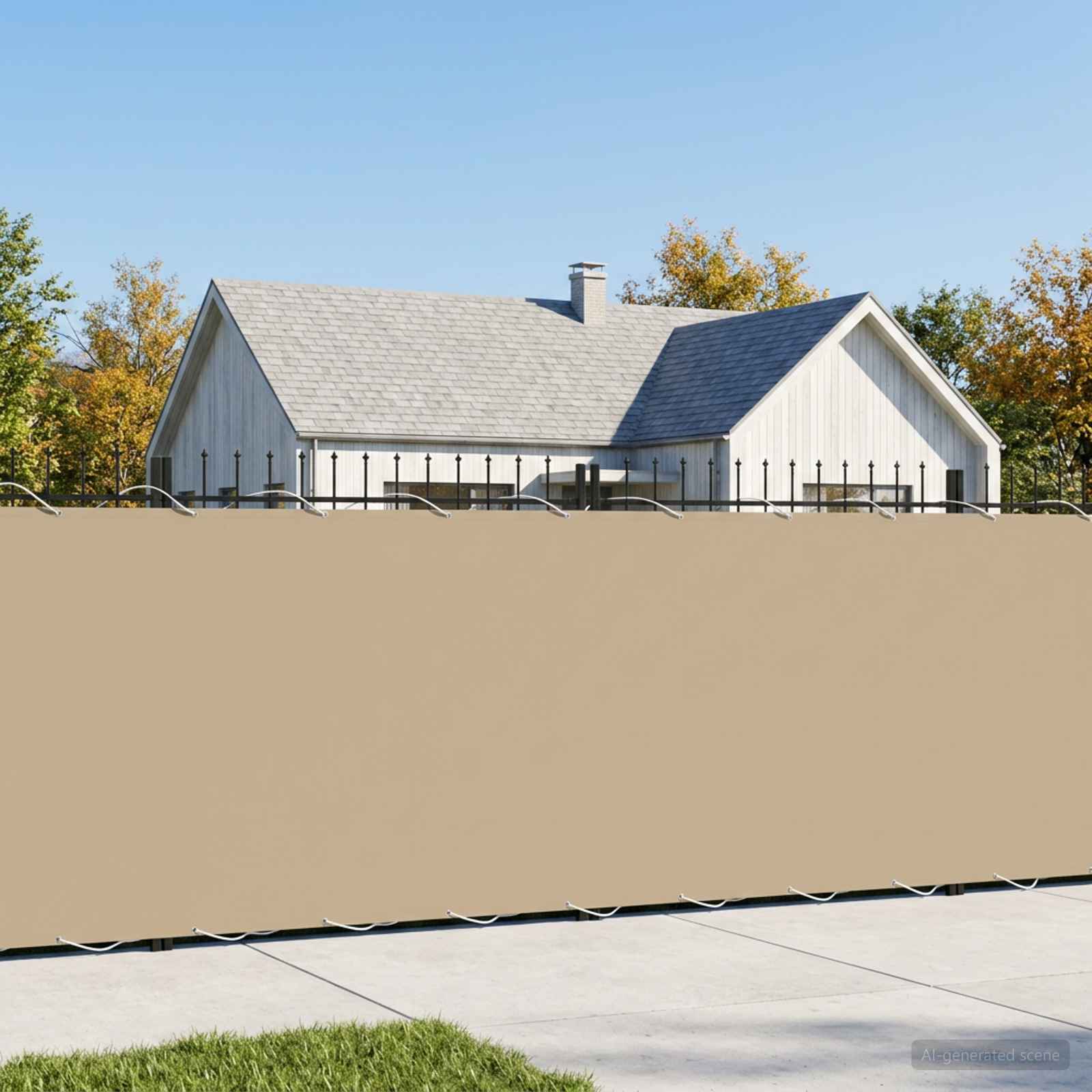 Balkon Privacy Scherm 180 x 800 cm Stof met PU-coating Beige