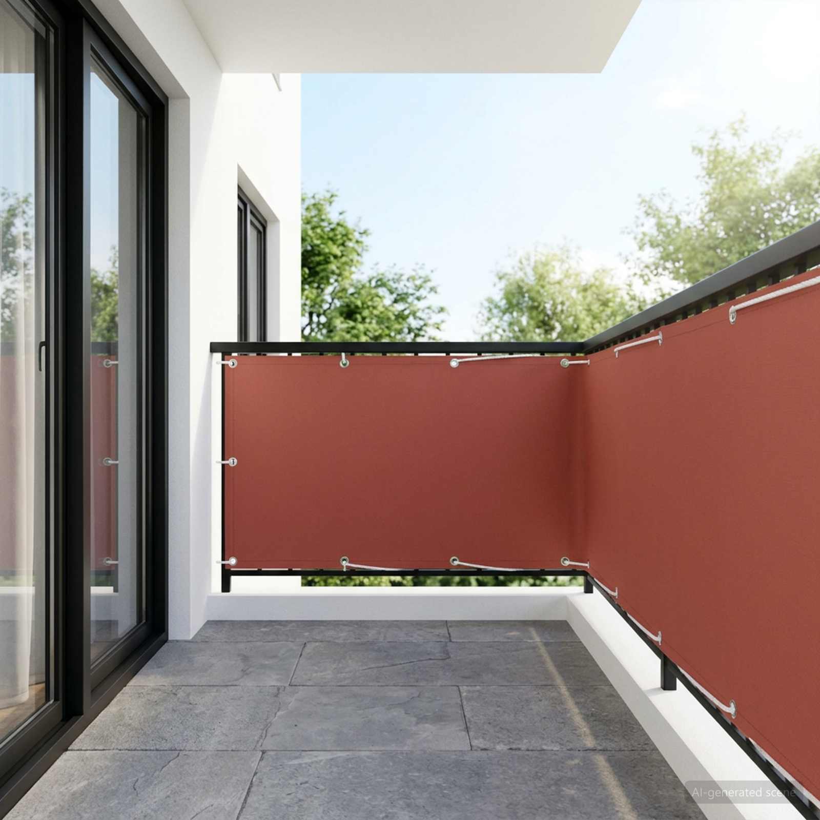 Balkon Privacy Scherm 150 x 600 cm Stof met PU-coating – afbeelding 1
