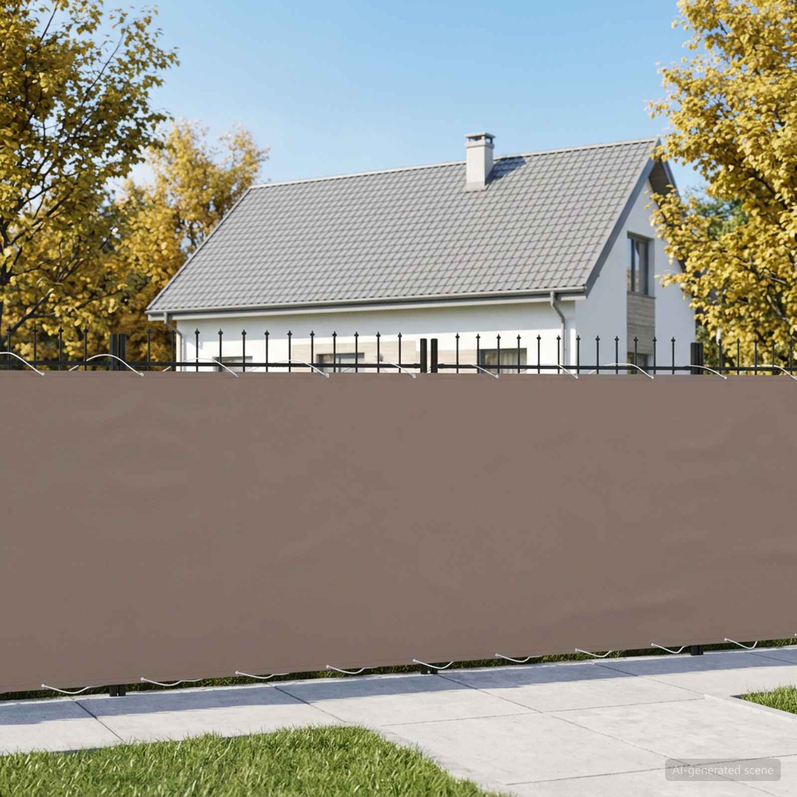 Balkon Privacy Scherm 150 x 1000 cm Stof met PU-coating Taupe
