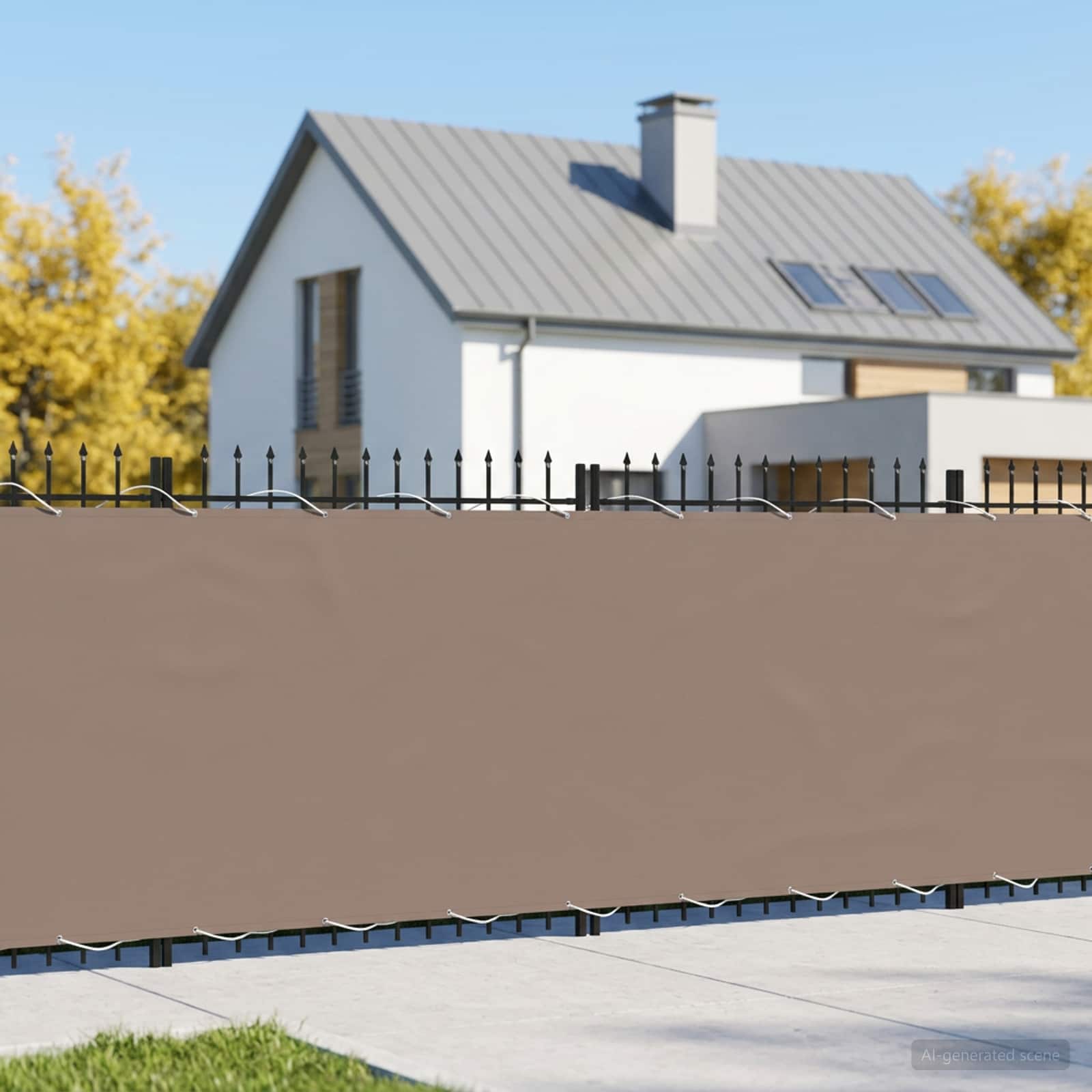 Balkon Privacy Scherm 180 x 200 cm Stof met PU-coating Taupe