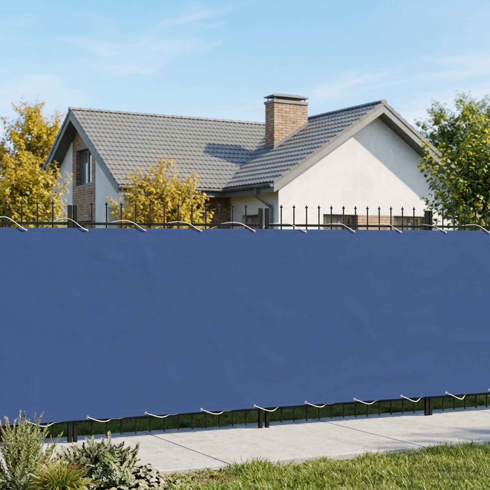 Balkon Privacy Scherm 200 x 800 cm Stof met PU-coating Blauw