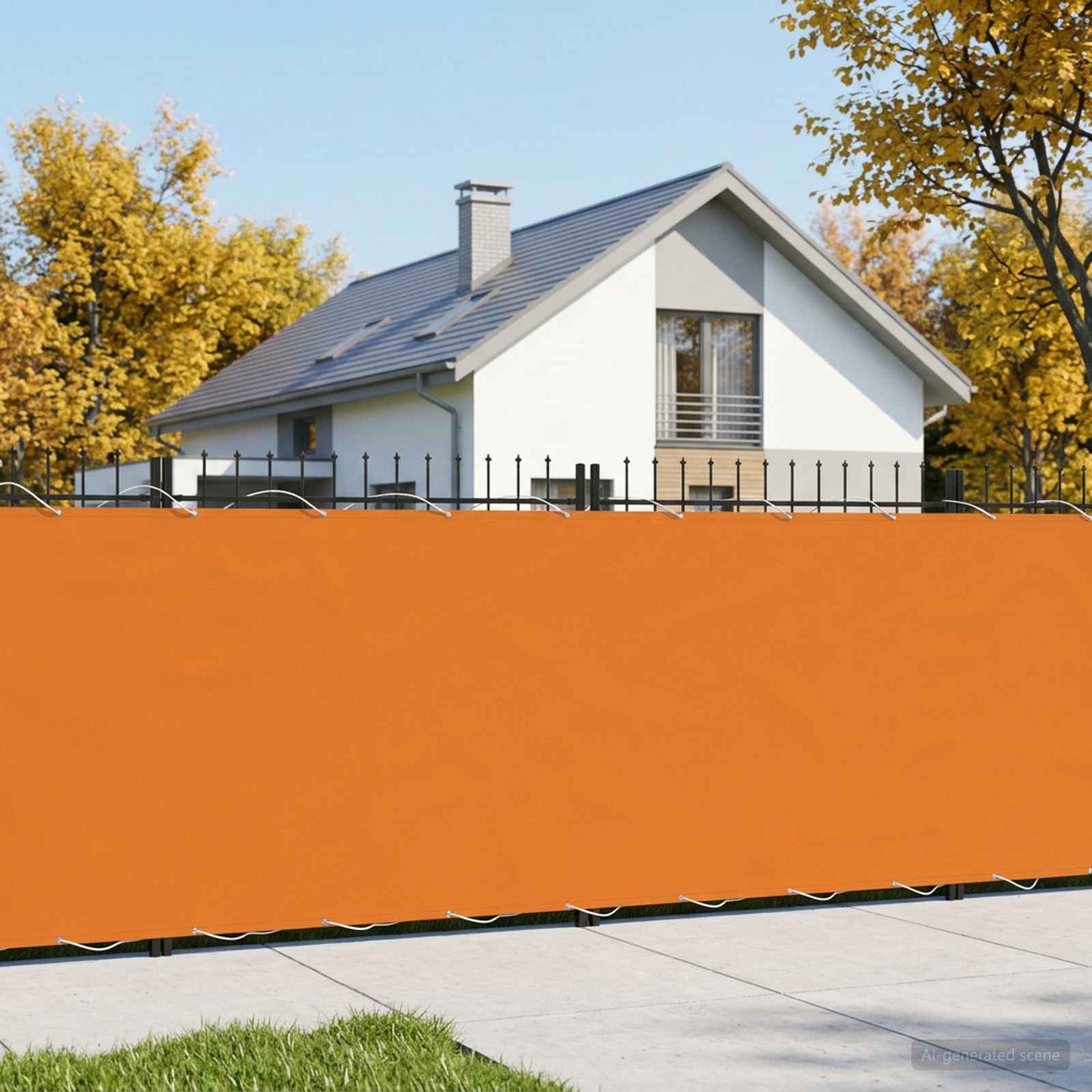 Balkon Privacy Scherm 150 x 600 cm Stof met PU-coating Oranje