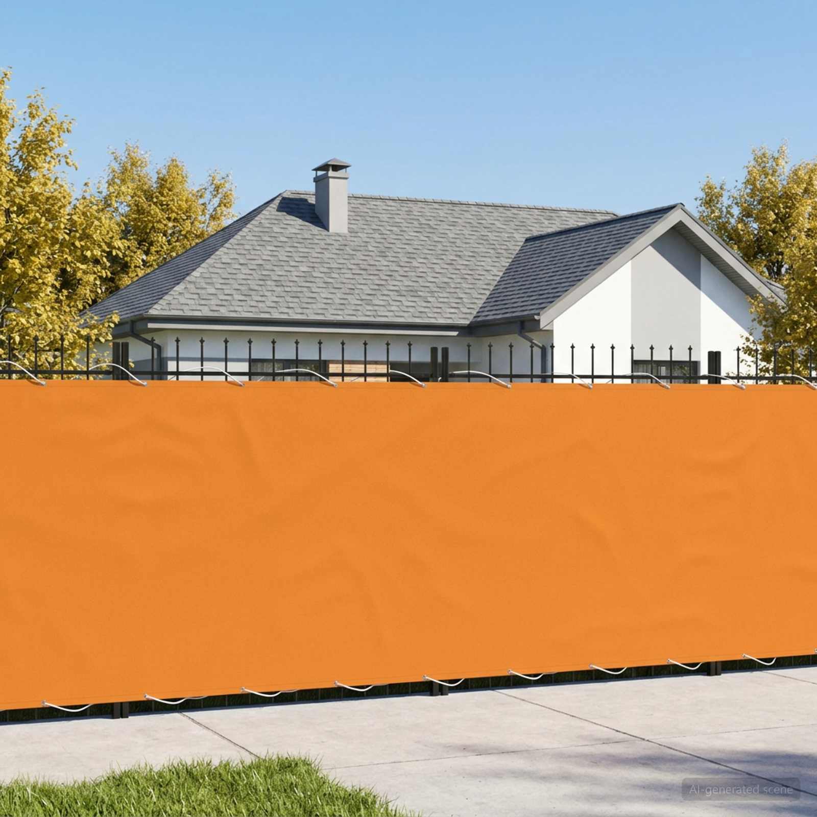 Balkon Privacy Scherm 200 x 400 cm Stof met PU-coating Oranje