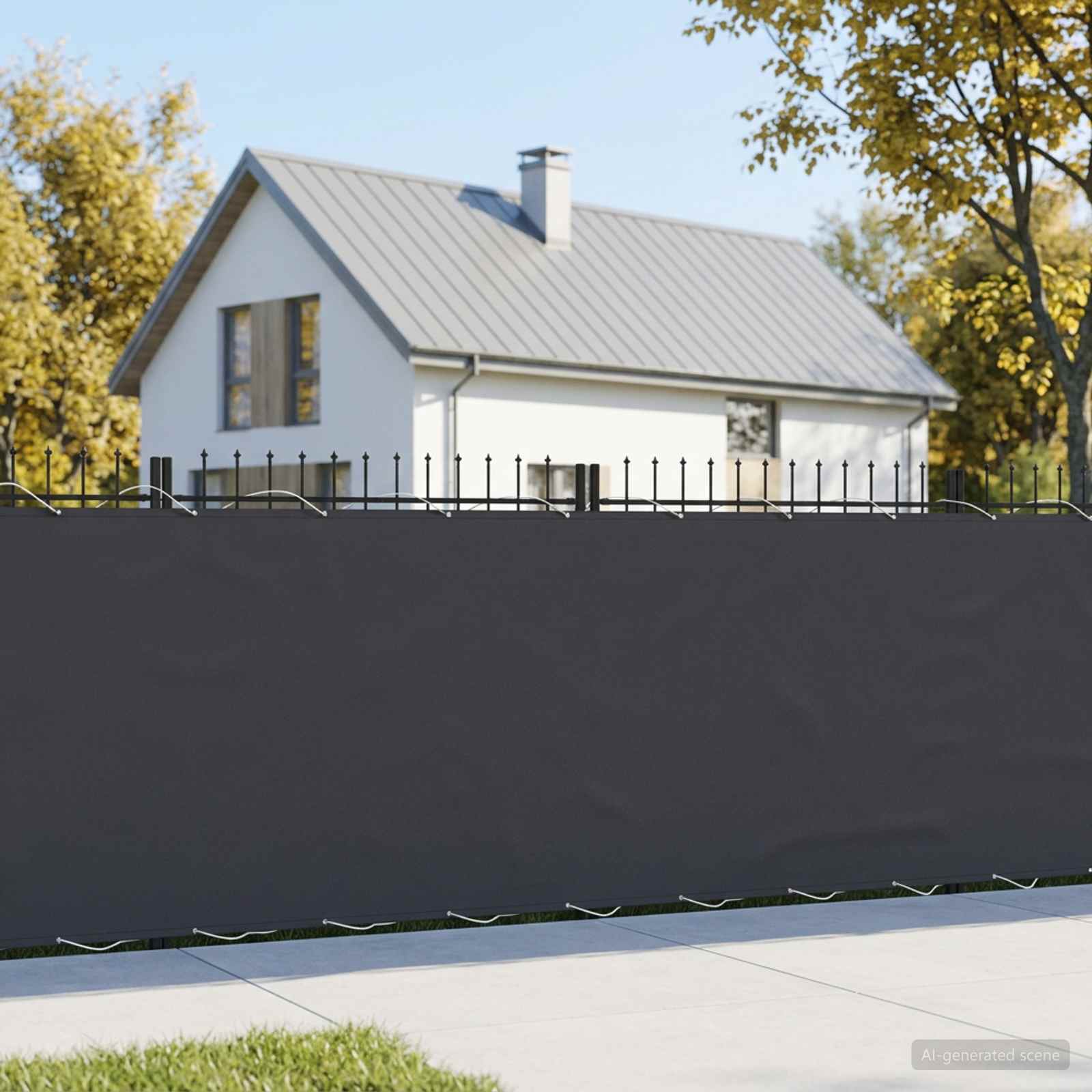 Balkon Privacy Scherm 150 x 1000 cm Stof met PU-coating Zwart