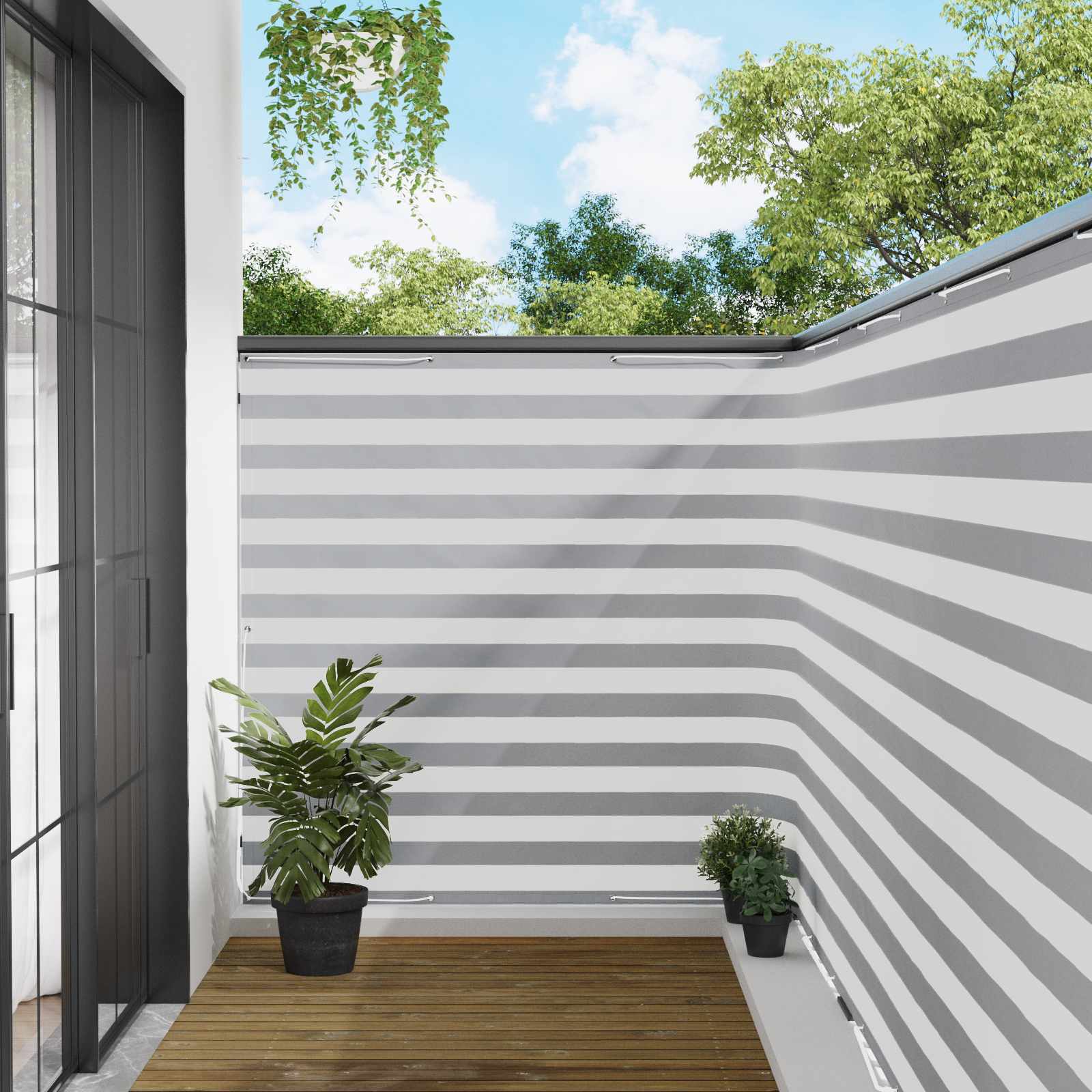 Balkon Privacy Scherm 150 x 300 cm Stof met PU-coating
