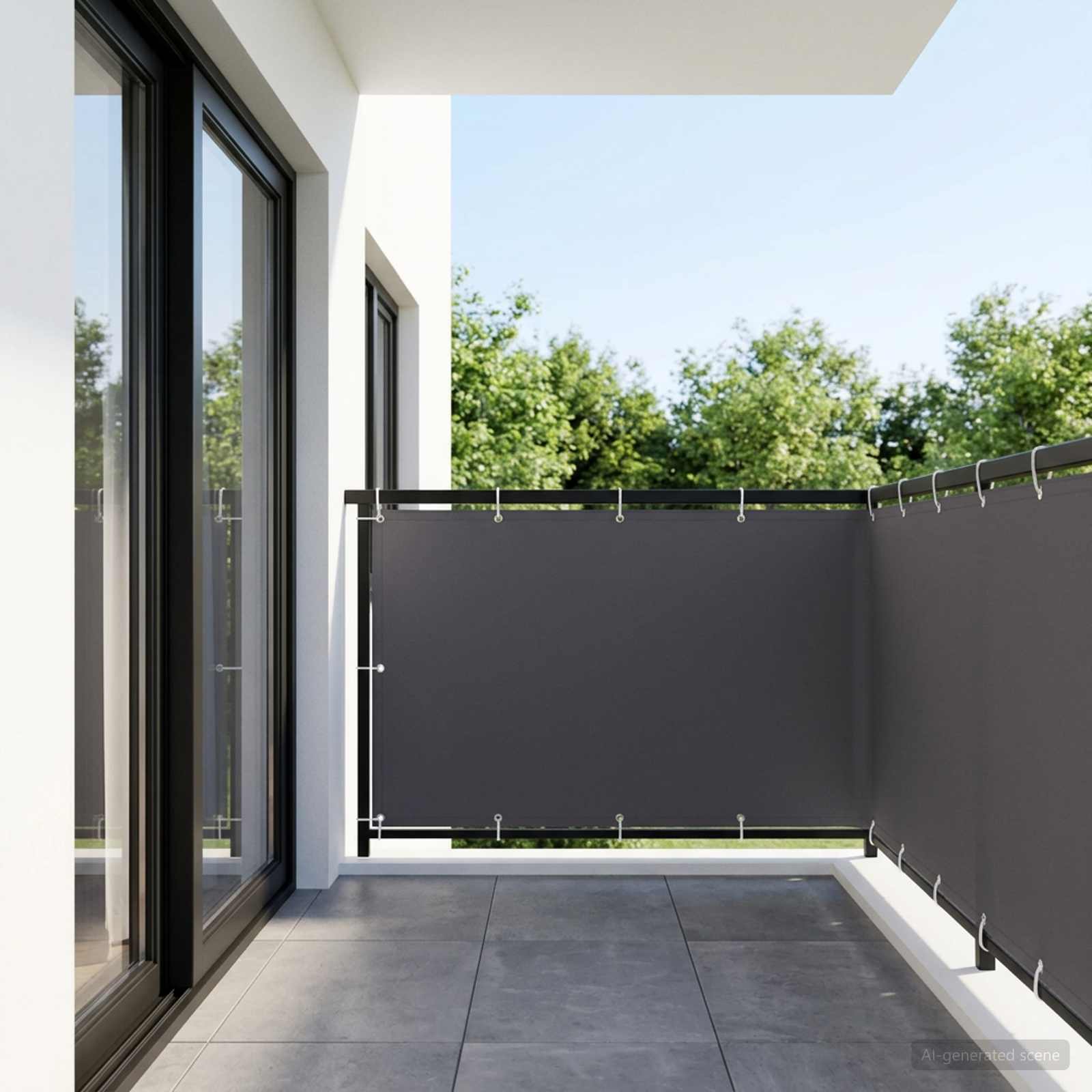 Balkon Privacy Scherm 1,2 x 15 m Stof met PU-coating