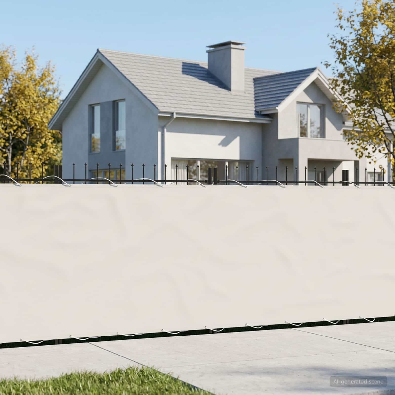 Balkon Privacy Scherm 1,2 x 15 m Stof met PU-coating Wit