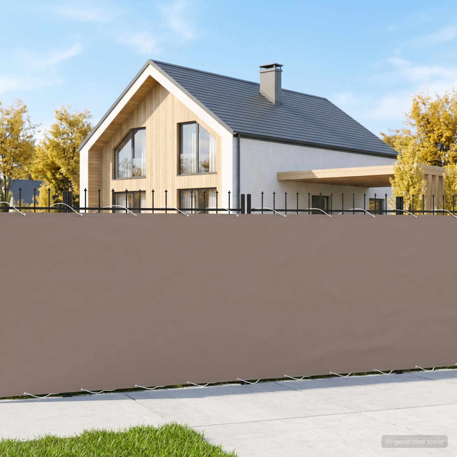 Balkon Privacy Scherm 1,2 x 25 m Stof met PU-coating Taupe