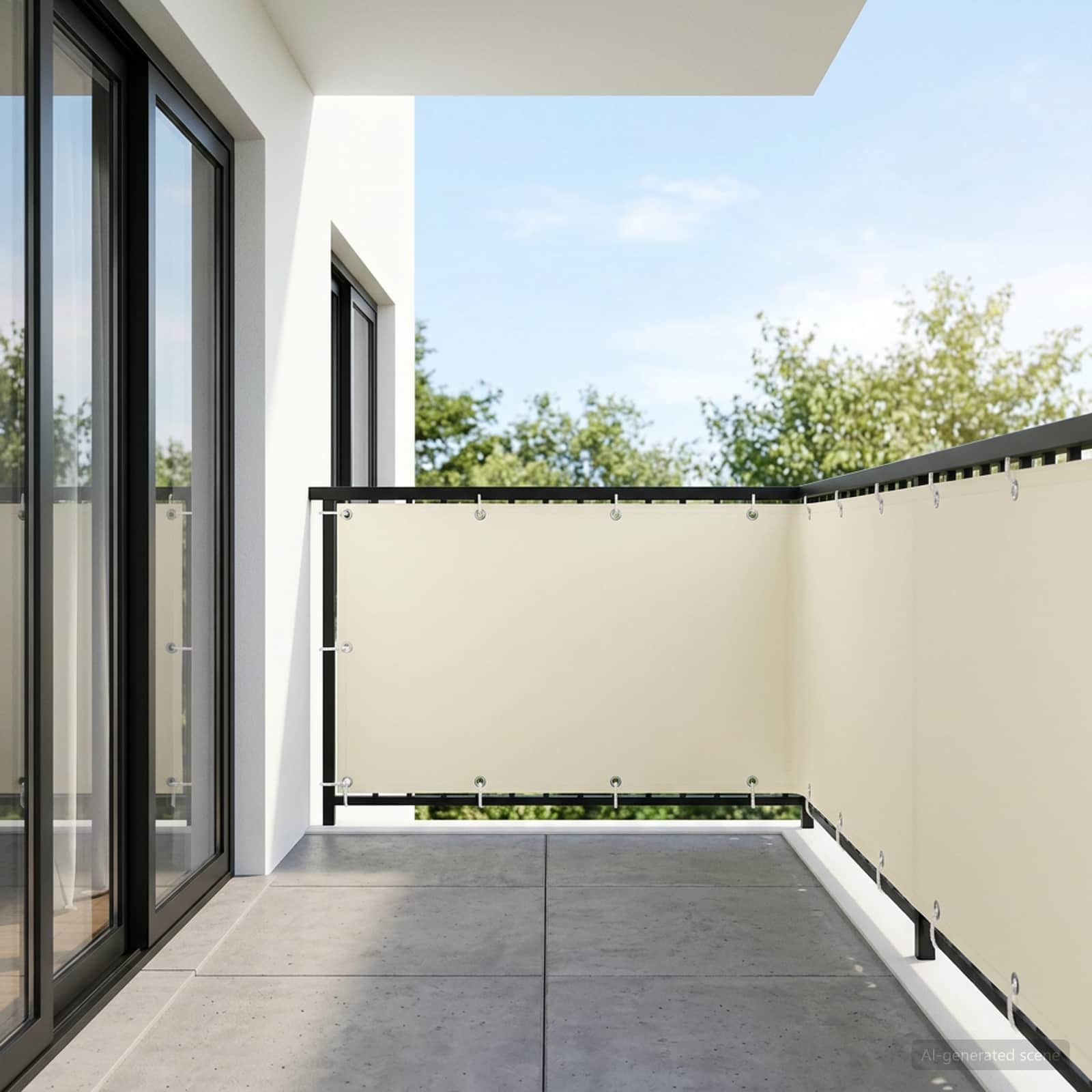 Balkon Privacy Scherm 1,5 x 25 m Stof met PU-coating