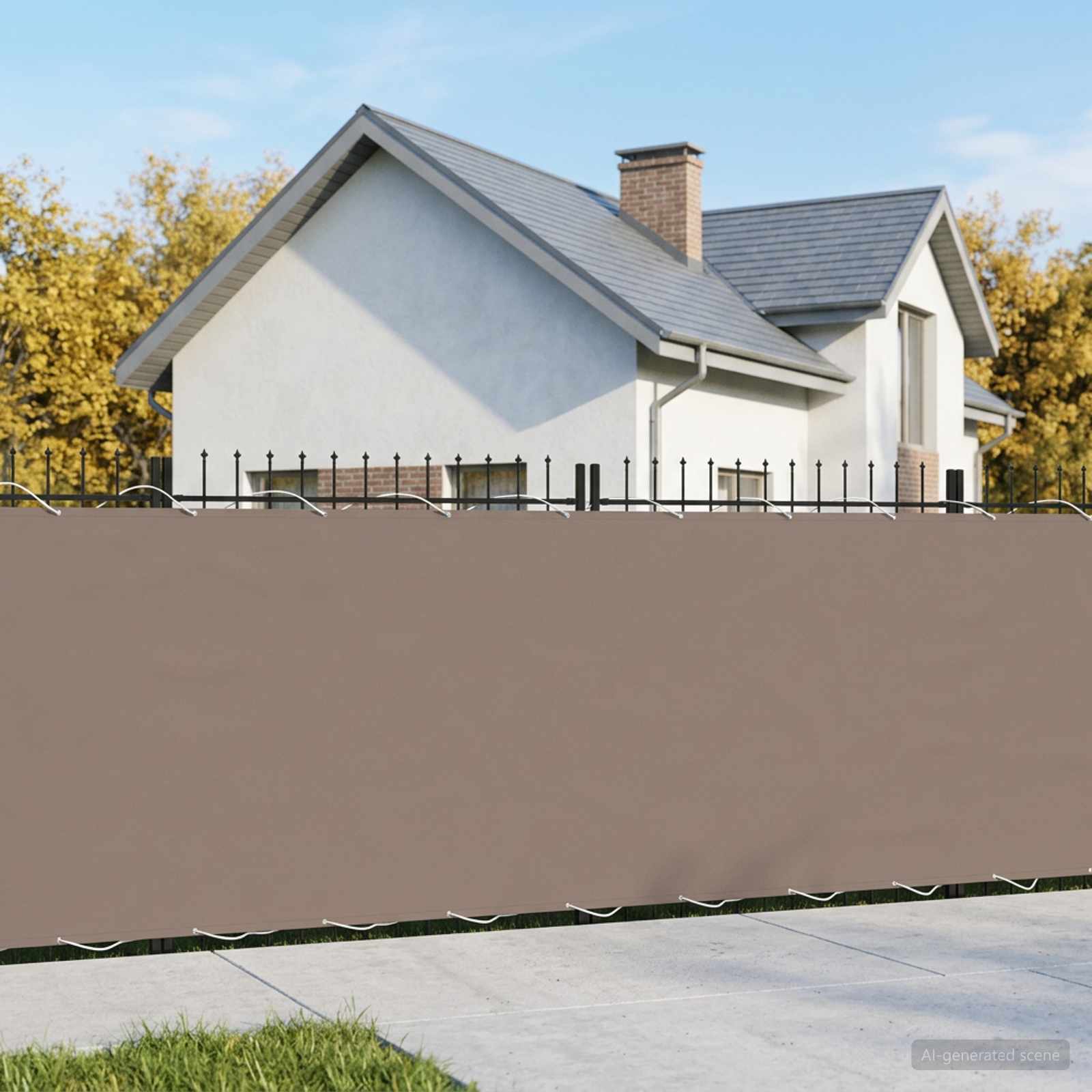 Balkon Privacy Scherm 1,5 x 25 m Stof met PU-coating Taupe