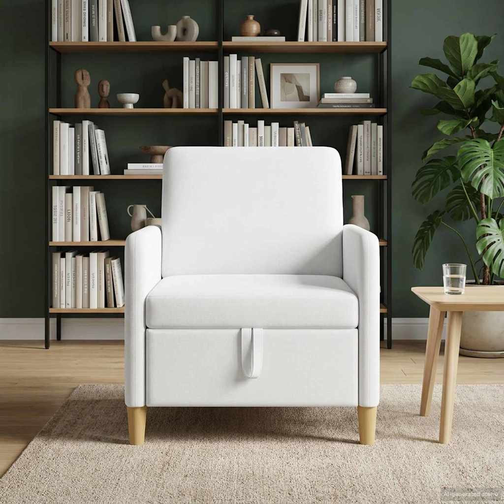 Bank met opslag Wit 72 x 78 x 87 cm Polyester