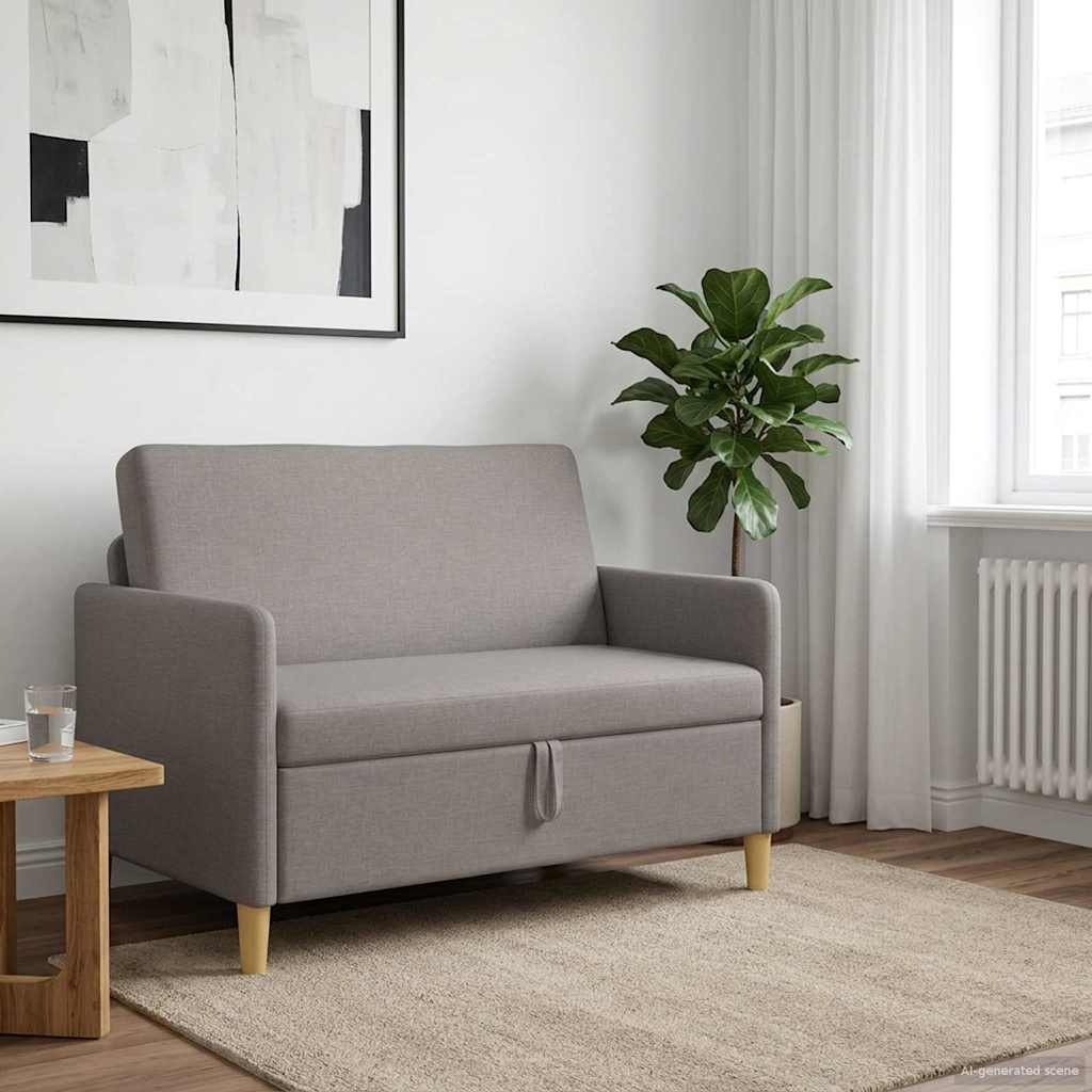 Bank met opslag Taupe 122 x 78 x 87 cm Polyester – afbeelding 3