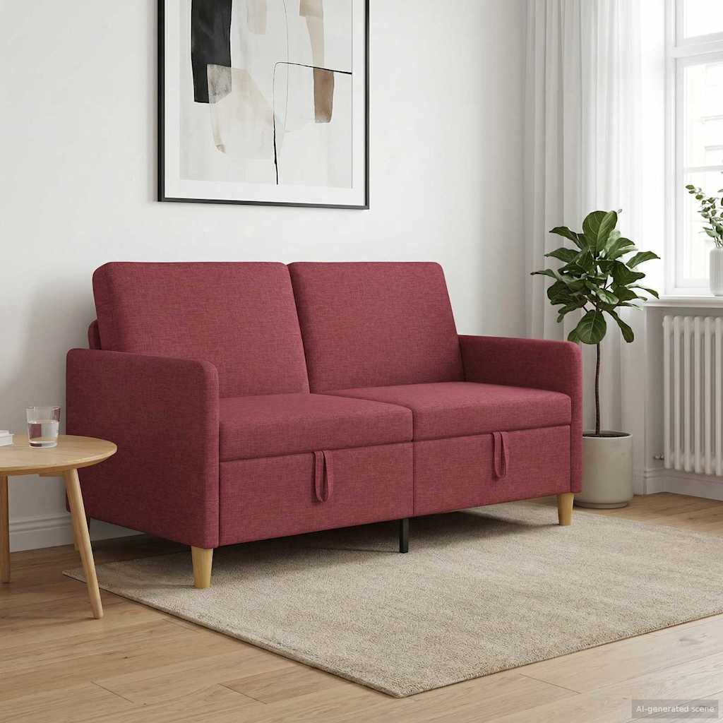 Bank met opslag Wijnrood 152 x 78 x 87 cm Polyester