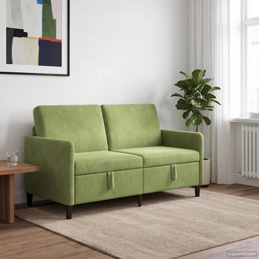 Bank met opslag Lichtgroen 152 x 78 x 87 cm Polyester – afbeelding 1