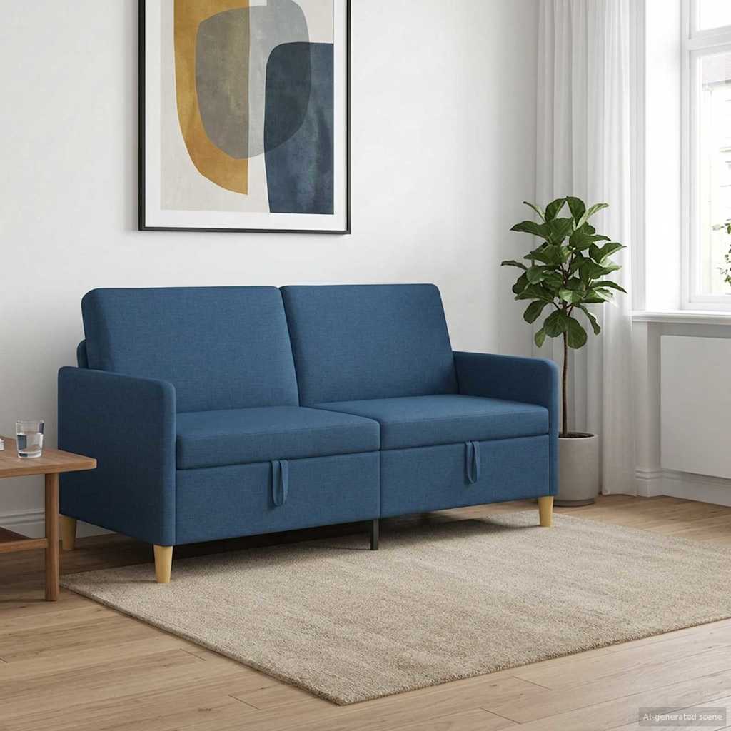 Bank met opslag Blauw 172 x 78 x 87 cm Polyester – afbeelding 1