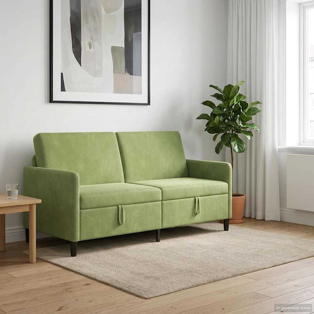 Bank met opslag Lichtgroen 172 x 78 x 87 cm Polyester – afbeelding 1